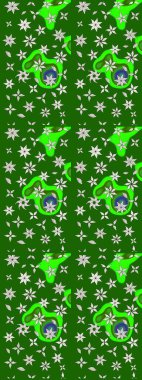 Sketch Floral Pattern in Raster illustration. Fancy fabric pattern. Colour Spring Theme sketch pattern Background. Flat Flower Elements Design.