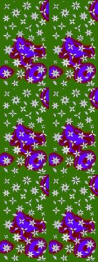 Küçük çiçekteki sevimli çiçek deseni. Yeşil renkte çiçekler.