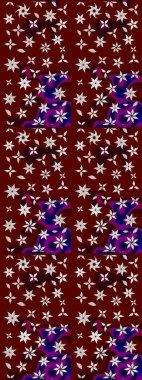 Taslak dekoratif arka plan, çiçek mandala. Çiçek. Raster illüstrasyonu. Kırmızı renklerde.