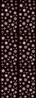 Siyah renkli şirin çiçek deseni. Raster Modaya uygun kumaş deseni. Renkli Bahar Teması eskiz kalıbı. Düz Çiçek Elementleri Tasarımı.