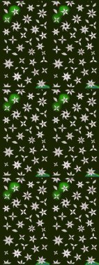 Raster çiçek desenleri çiziyor. Vadinin gri renkli çiçekleri.