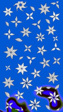 Küçük çiçekteki sevimli çiçek deseni. Raster illüstrasyonu. Çizim.