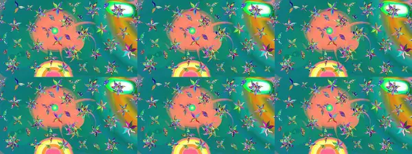 Raster illüstrasyonu. Eski usul küçük çiçekli şirin bir eskiz deseni. Moda arka planında parlak buketler. Kumaş, duvar kâğıdı ve kağıda yazdırmak için gelişen arkaplan.