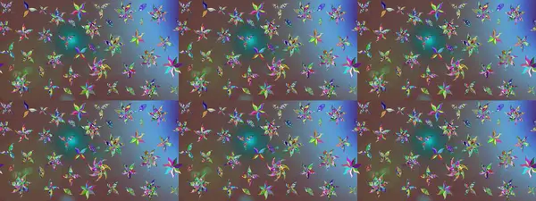 Çiçekli bahar çiçekleri. Küçük çiçekte güzel bir desen. Motley illüstrasyonu. Küçük renkli çiçekler. Moda baskıları için zarif bir şablon.