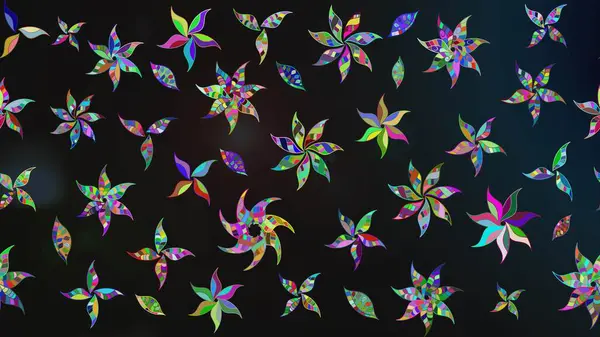 Raster illüstrasyonu. El çizimi. Çiçekli, yapraklı, çiçek desenli çizim..