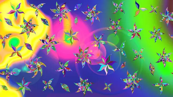 Yeşil renkli çiçekler. Küçük çiçekte sevimli çiçek deseni var..