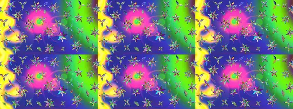 Renkli Yaz Temalı eskiz kalıbı. Yeşil renkli çiçekler. Düz Çiçek Elementleri Tasarımı. Çiçekli retro deseni çiz.