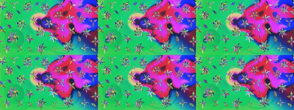 Raster. Eskiz geçmişi. Eski usul. Tomurcukları çiçek olan sevimli bir çiçek deseni. Raster illüstrasyonu. Kumaş, tekstil ve duvar kağıdı baskısı için..