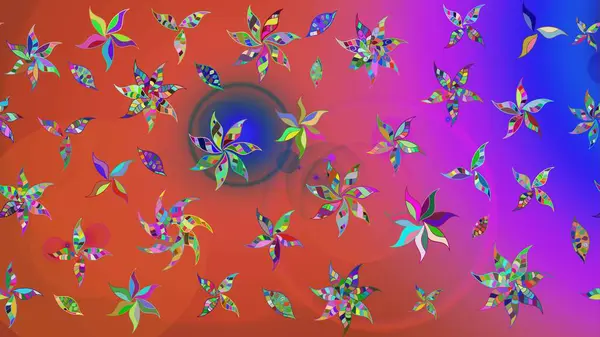 Çiçek deseni. Raster illüstrasyonu. Flower eskiz arka planı. Şatafatlı bahar bahçesi dokusu.