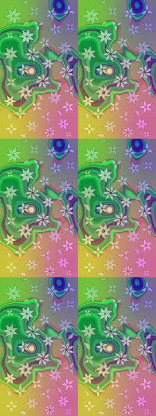 Çiçekler yeşile. Eskiz arkaplan modeli. Suluboya, elle çizilmiş. Raster stoku.