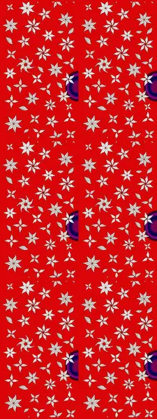 Raster düz çiçek çizim deseni. Hediye ambalaj kağıdı, tebrik kartları, posterler ve pankart tasarımı. Kırmızı renkte çiçekler.