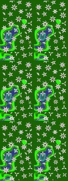 Çiçek deseni. Raster güzel kumaş deseni çiziyor. Renkli Bahar Teması eskiz kalıbı. Düz Çiçek Elementleri Tasarımı.