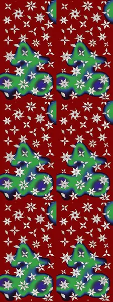 Kırmızı renklerde çiçek desenli çizimler, el yapımı papatyalar, papatyalar. Tekrar eden çiçek arkaplanı, zarif kırmızı çiçek duvar kağıdı.