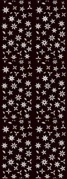 Siyah renkli şirin çiçek deseni. Raster Modaya uygun kumaş deseni. Renkli Bahar Teması eskiz kalıbı. Düz Çiçek Elementleri Tasarımı.