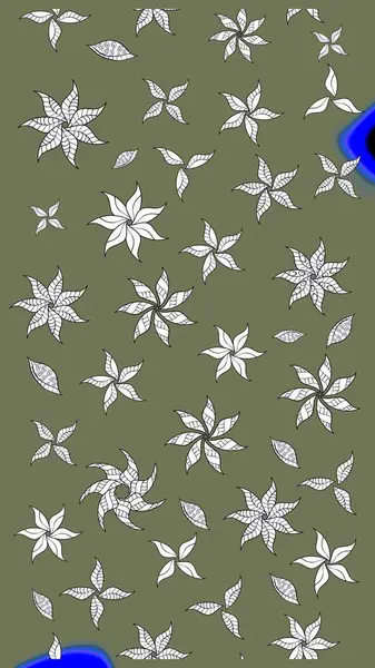 Küçük yeşil çiçeklerle oldukça eski bir besin torbası deseni. Tekstil, kumaş, kapaklar, duvar kağıtları, baskı, paket, koleksiyon defteri, örgü, dekupaj için çiçek arkaplanı..