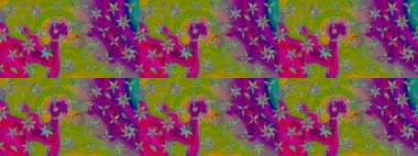 Güzel kumaş deseni. Raster illüstrasyonu. Bahar çiçekli güzel bir çiçek deseni..