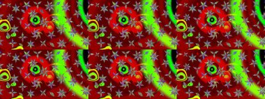 Güzel kumaş deseni. Küçük çiçekteki sevimli çiçek deseni. Raster illüstrasyonu. Güzel karalamalı çiçek deseni çiz..