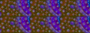 Çiçek desenli eskiz. Kahverengi renkli çiçekler. Tişört baskısı için çiçek boyama rasteriName.