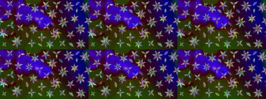 Kahverengi renklere karalama yapan çiçek desenli çizim. Raster illüstrasyonu.