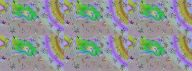 Çiçek desenli eskiz, darbeler, sıçramalar, yaz çiçekleri. Raster illüstrasyonu. Gri renkli çiçekler.