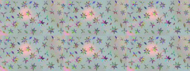 Güzel, parlak, pürüzsüz kumaş, tuval. Raster illüstrasyonu. Eski moda arka plan. Desen, çizim, çiçek sınırı. Kıvırcık, parlak örgü. Çiçeklerin çelengi.