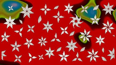 Klasik çiçek desenli. Paketleme, tekstil, duvar kâğıdı için çiçek eskizi. Yumuşak fayans. Raster 'ın taze dokusu. Yumuşak pamuk tasarımı.