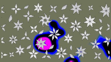 Çiçekli bahar çiçekleri. Küçük çiçekte güzel bir desen. Küçük renkli çiçekler. Moda baskıları için zarif bir şablon. Motley illüstrasyonu. Çizim.