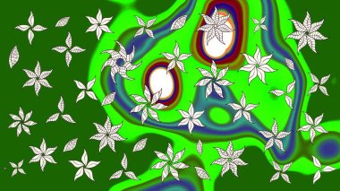 Botanik çizim kalıbı. Organik elementler. Suluboya etkisi. Raster deseni.