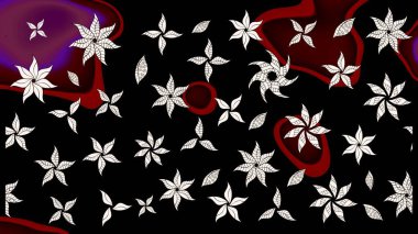 Çizim çiçek deseni duvar kağıdı, web sitesi arka planı, ambalaj kağıdı, davetiye, broşür, afiş veya web sitesi için kullanılabilir. El çizimi Raster çizimi. Parlak elementlerin.