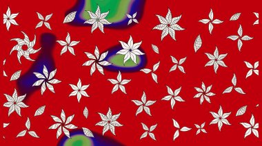 Bahar çiçekleriyle güzel bir çiçek deseni çizmişsin. Güzel kumaş deseni. Raster illüstrasyonu.