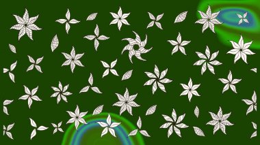 Çiçekli yeşil renkte bir çiçek deseni çiz. Suluboya tarzında yeşil renkte çiçekler.