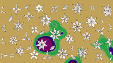 Çiçekli bahar çiçekleri. Küçük çiçekte güzel bir desen. Küçük renkli çiçekler. Moda baskıları için zarif bir şablon. Motley illüstrasyonu. Çizim.