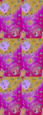 Suluboya desenli çiçek deseni. Dekorasyon ve tasarım için güzel bir desen. Moda baskısı. Çiçeğin suluboya çizimlerinin mükemmel deseni. Ayarlanmış.