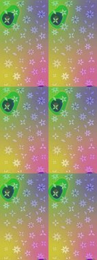 Renkli Yaz Temalı eskiz kalıbı. Çiçekli eskiz çizimi. Tarafsız renklerde çiçekler. Düz Çiçek Elementleri Tasarımı.