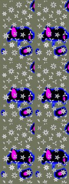 Taslak dekoratif arka plan, çiçek mandala. Yeşil renklerde. Raster illüstrasyonu. Çiçek..