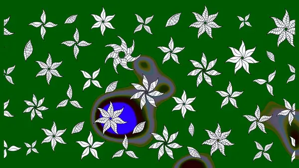 Raster suluboya çiçek deseni, narin çiçekler, yeşil çiçekler, tebrik kartı şablonu. Raster Güzel kumaş deseni.