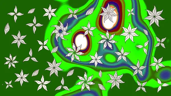 Botanik çizim kalıbı. Organik elementler. Suluboya etkisi. Raster deseni.