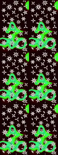 Çizim çiçek deseni duvar kâğıdı olarak kullanılabilir. Siyah renkli çiçekler. Raster illüstrasyonu.