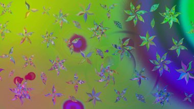 Raster Moda kumaş deseni. Şirin çiçekler. Çizgi çizimi deseni.