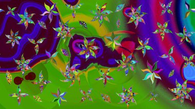 Çiçek arkaplanlı soyut zarafet eskiz deseni. Raster Güzel kumaş deseni.