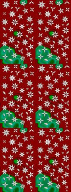 Çiçekler. Soyut etnik raster çizim kalıbı. Vadinin çiçekleri kırmızı renklerde.