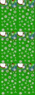 Zarif, parlak ve yeşil çiçek desenli bir taslak. Sabıka baskıları, bebek kıyafetleri, duvar kâğıtları, paket kutuları vb..