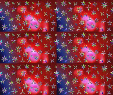 Çiçek tasarımı için inanılmaz bir kolaj cenneti tarzı. Çiçekli zambakların eskiz geçmişi. Parlak çiçekli kolaj çiçekleri kırmızı.