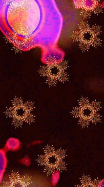 Yeni yıl dekoratif kar taneleri arka planı. El çizimi Noel Raster illüstrasyonu. Kış Kar Taneleri Karalamaları.