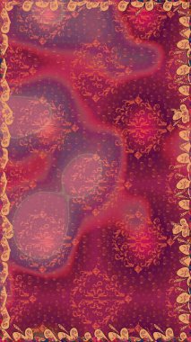 Mor renkte şirin çiçekler. Moda baskısı, albüm, ambalaj kağıdı ve duvar kağıdı için zarif dekoratif süslemeler. Raster illüstrasyonu. Küçük çiçekli basit, pürüzsüz desen..