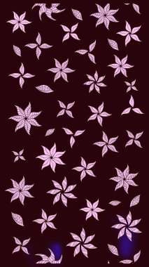 Raster illüstrasyonu. Küçük çiçekteki sevimli çiçek deseni. Kahverengi renkte yaz çiçekleri. Raster deseni.