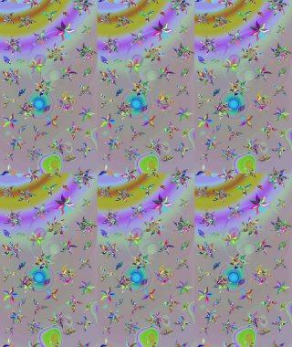 Renkli Yaz Temalı eskiz kalıbı. Raster Illustrasyon 'daki Çiçek Deseni' nin son moda çizimi. Düz Çiçek Elementleri Tasarımı. Güzel kumaş deseni.