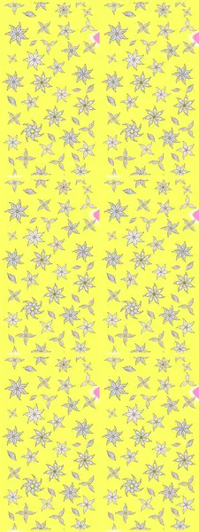 Güzel çiçek deseni. Sarı renkli çiçekler. Renkli Bahar Teması eskiz kalıbı. Düz Çiçek Elementleri Tasarımı.