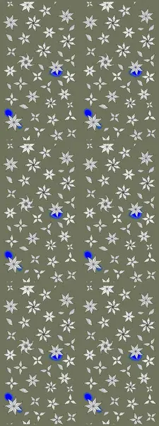 Soyut çiçek çizim kalıbı arka planı. Raster deseni. Raster illüstrasyonu. Yeşil renklerde. Küçük çiçekte sevimli çiçek deseni var..