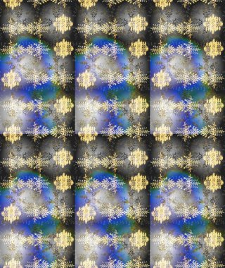 Renkli arka planda güzel kar taneleri. Raster kar taneleri deseni. Raster illüstrasyonu.